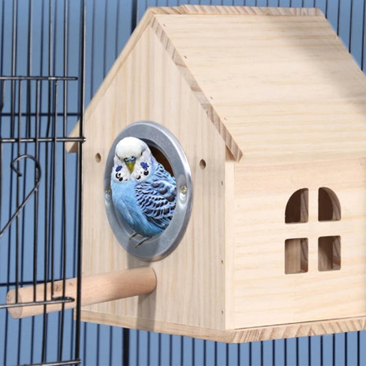 Bird Hanging Wood Nest Box - Love Bird Cages