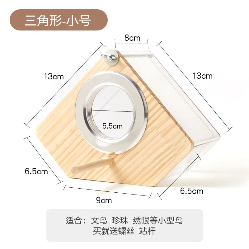 Budgie Wood Bird House - Love Bird Cages