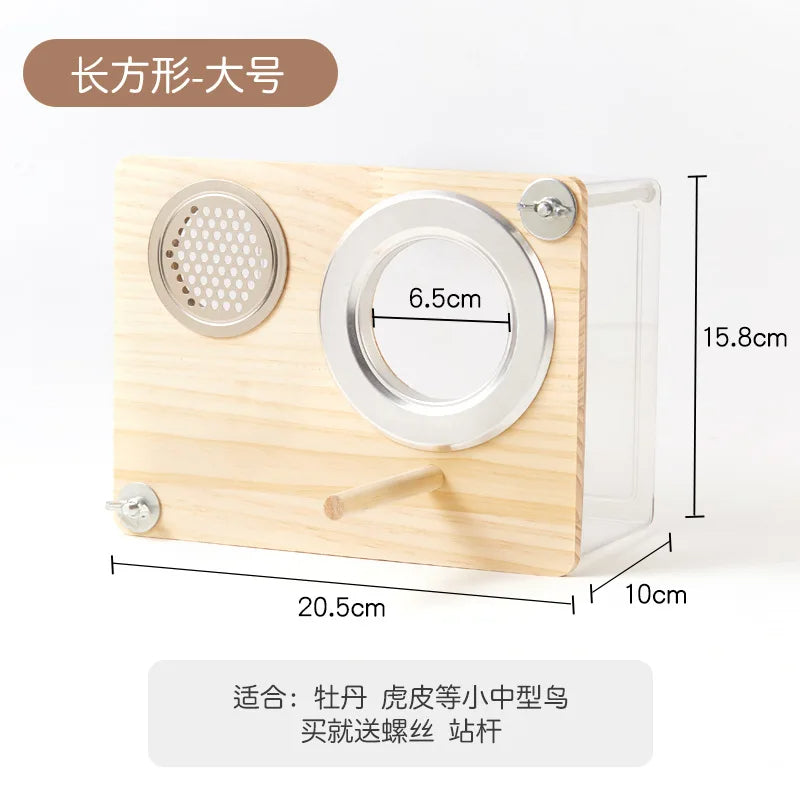 Budgie Wood Bird House - Love Bird Cages