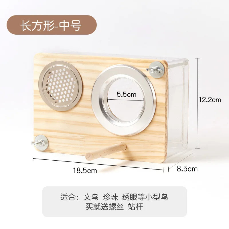 Budgie Wood Bird House - Love Bird Cages