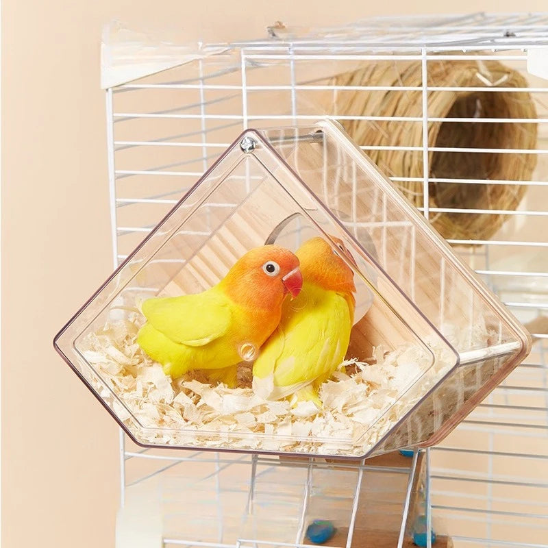 Budgie Wood Bird House - Love Bird Cages