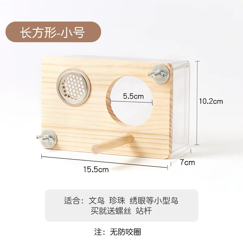 Budgie Wood Bird House - Love Bird Cages