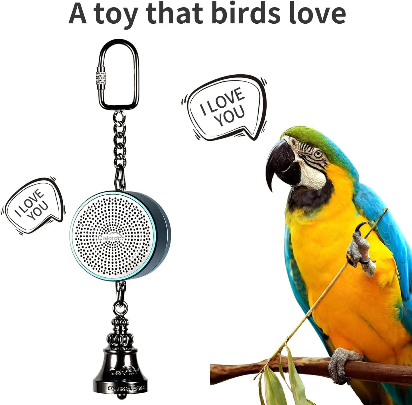 Electronic Voice Chewing Tearing Bell - Love Bird Cages