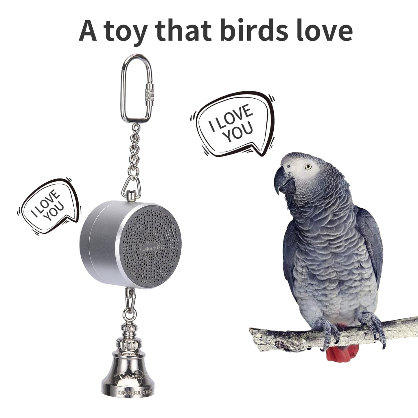 Electronic Voice Chewing Tearing Bell - Love Bird Cages