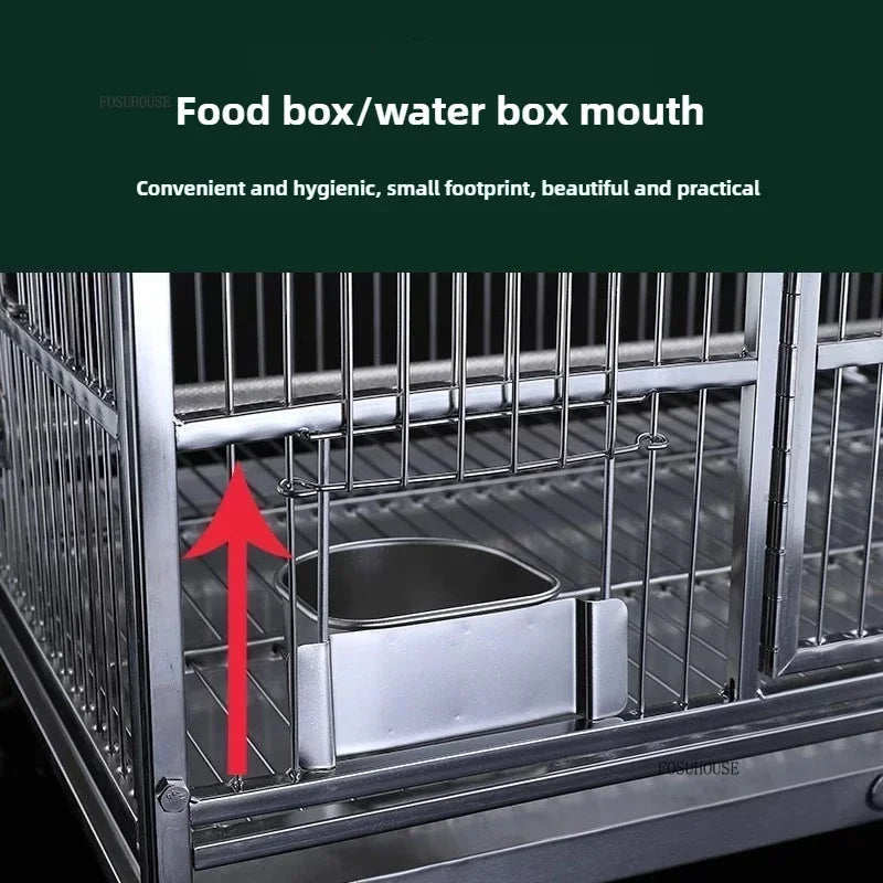 Large Capacity Stainless Steel Bird Cage - Love Bird Cages