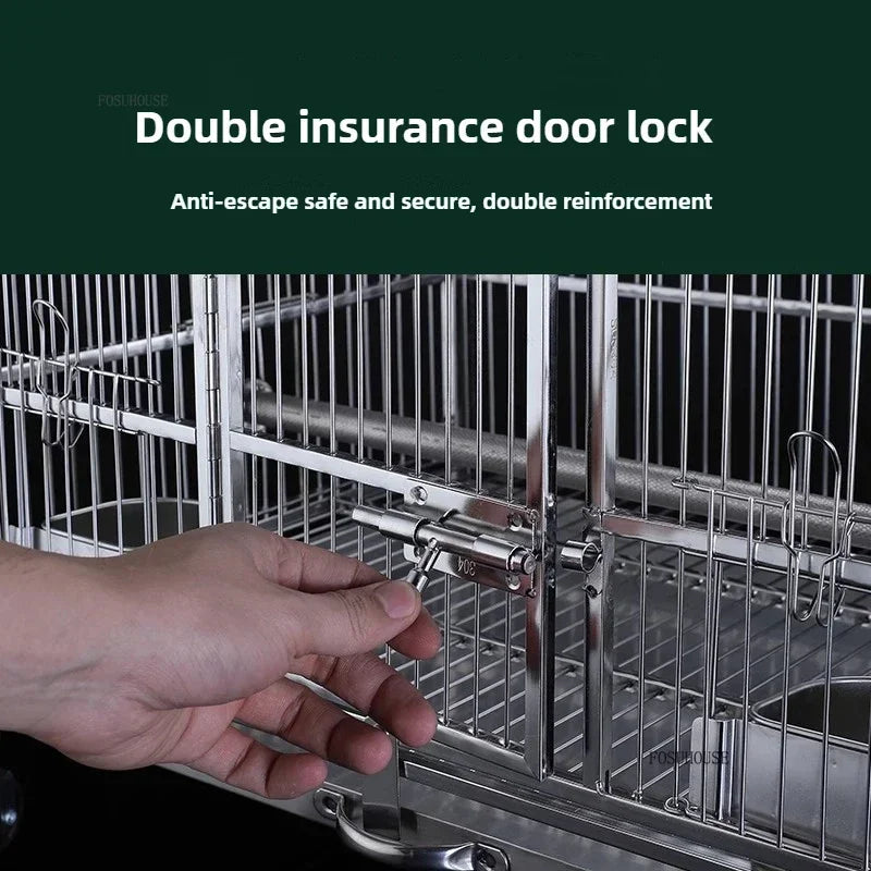 Large Capacity Stainless Steel Bird Cage - Love Bird Cages