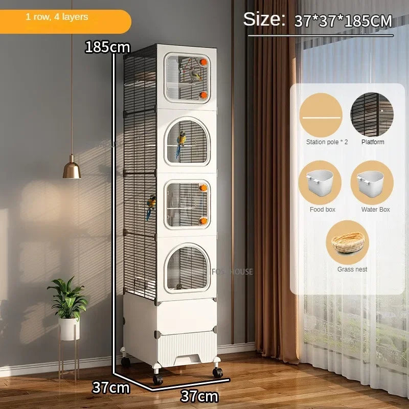 Large Luxury Villa Parrot Cage - Love Bird Cages