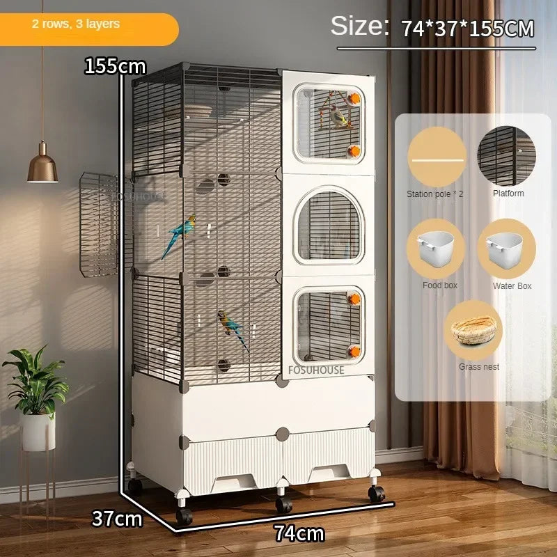 Large Luxury Villa Parrot Cage - Love Bird Cages