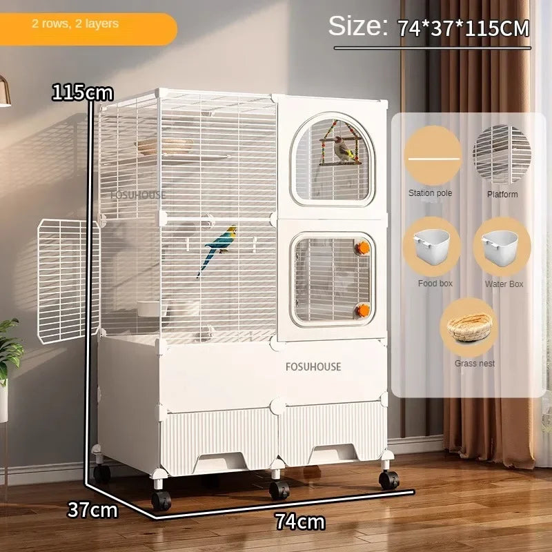 Large Luxury Villa Parrot Cage - Love Bird Cages