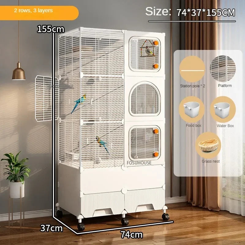 Large Luxury Villa Parrot Cage - Love Bird Cages