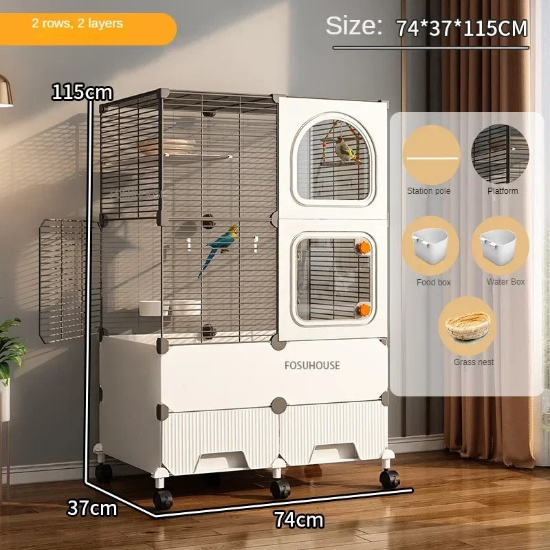Large Luxury Villa Parrot Cage - Love Bird Cages