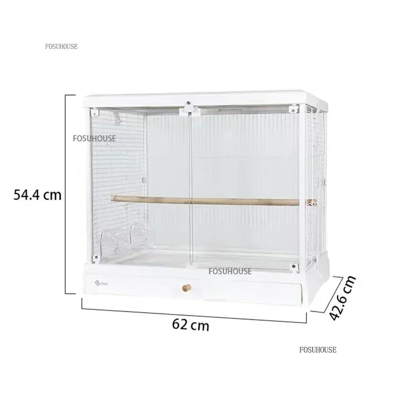 Ornamental Glass Bird Cage - Love Bird Cages