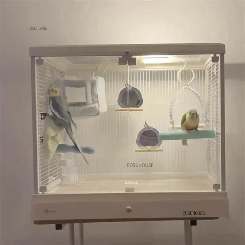 Ornamental Glass Bird Cage - Love Bird Cages