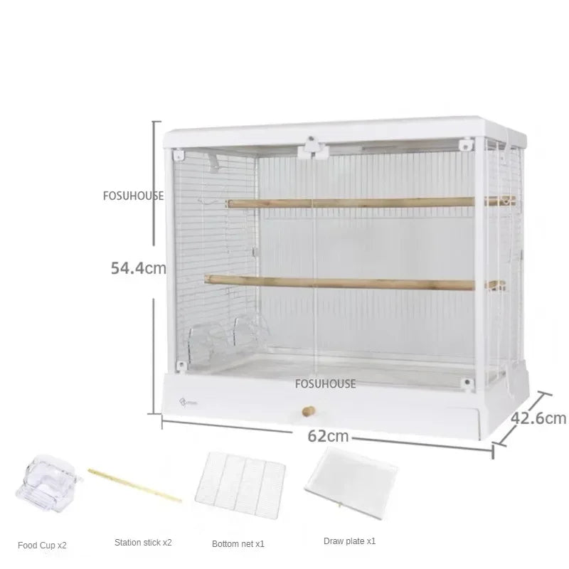 Ornamental Glass Bird Cage - Love Bird Cages