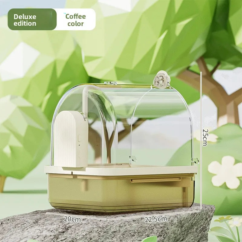 Parrot Transparent Bath Basin - Love Bird Cages