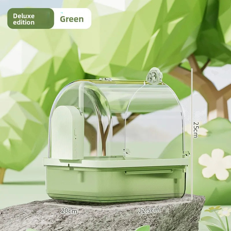 Parrot Transparent Bath Basin - Love Bird Cages