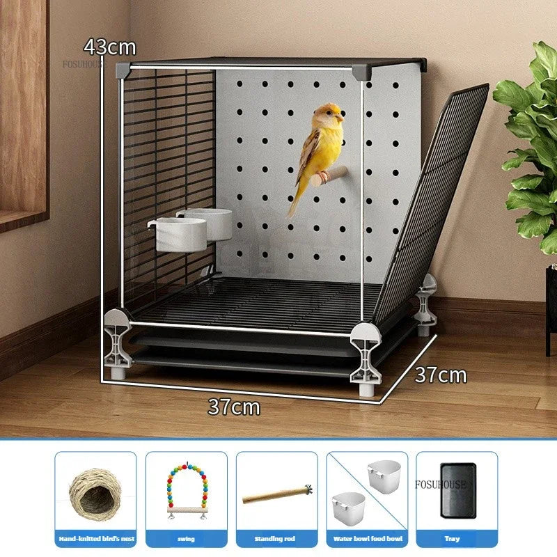 Removable Partition Large Iron Bird Cage - Love Bird Cages