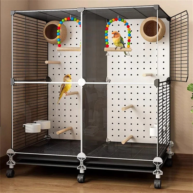 Removable Partition Large Iron Bird Cage - Love Bird Cages