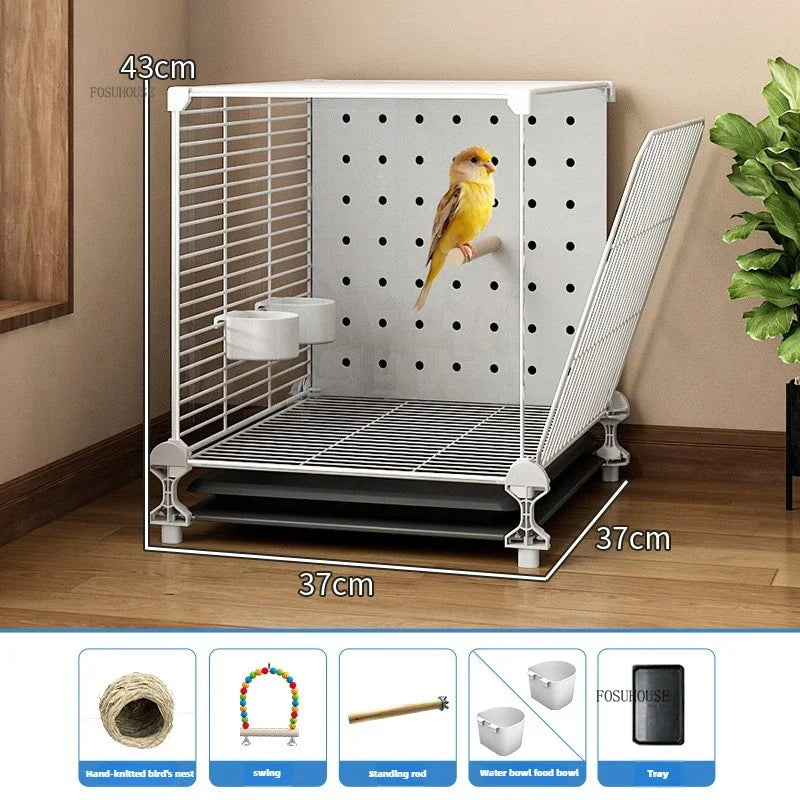 Removable Partition Large Iron Bird Cage - Love Bird Cages