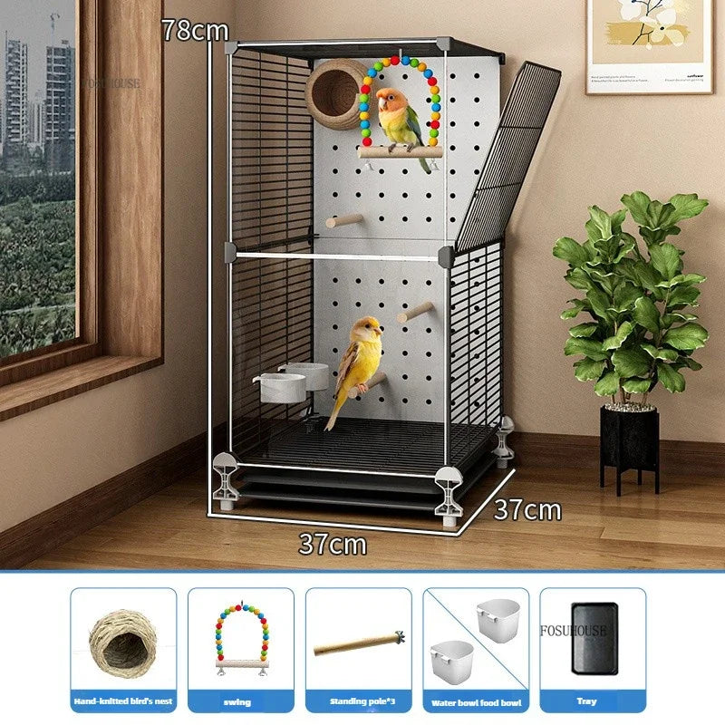 Removable Partition Large Iron Bird Cage - Love Bird Cages