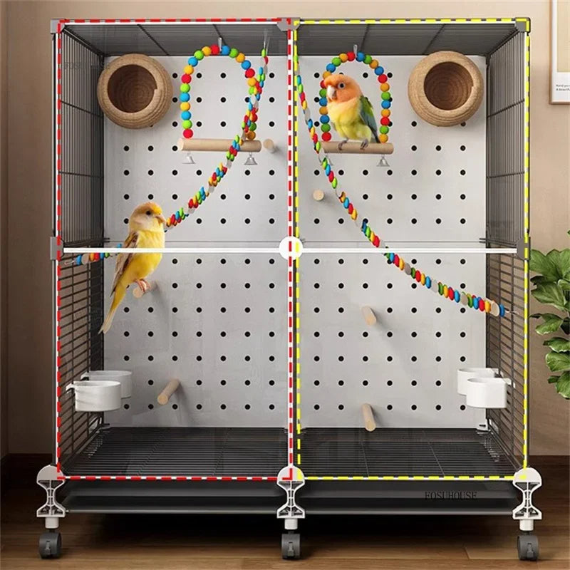 Removable Partition Large Iron Bird Cage - Love Bird Cages