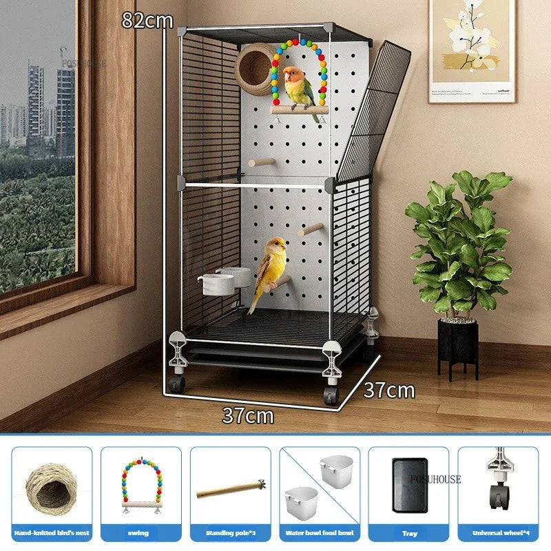 Removable Partition Large Iron Bird Cage - Love Bird Cages