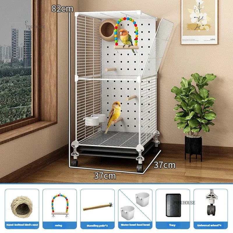 Removable Partition Large Iron Bird Cage - Love Bird Cages