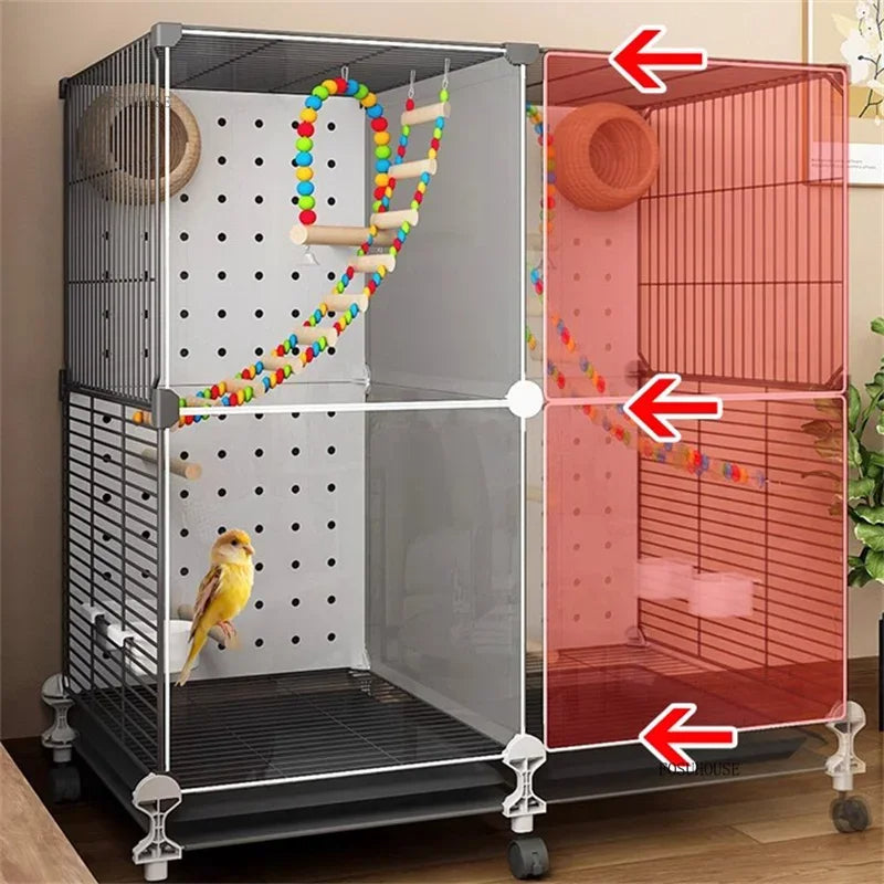 Removable Partition Large Iron Bird Cage - Love Bird Cages