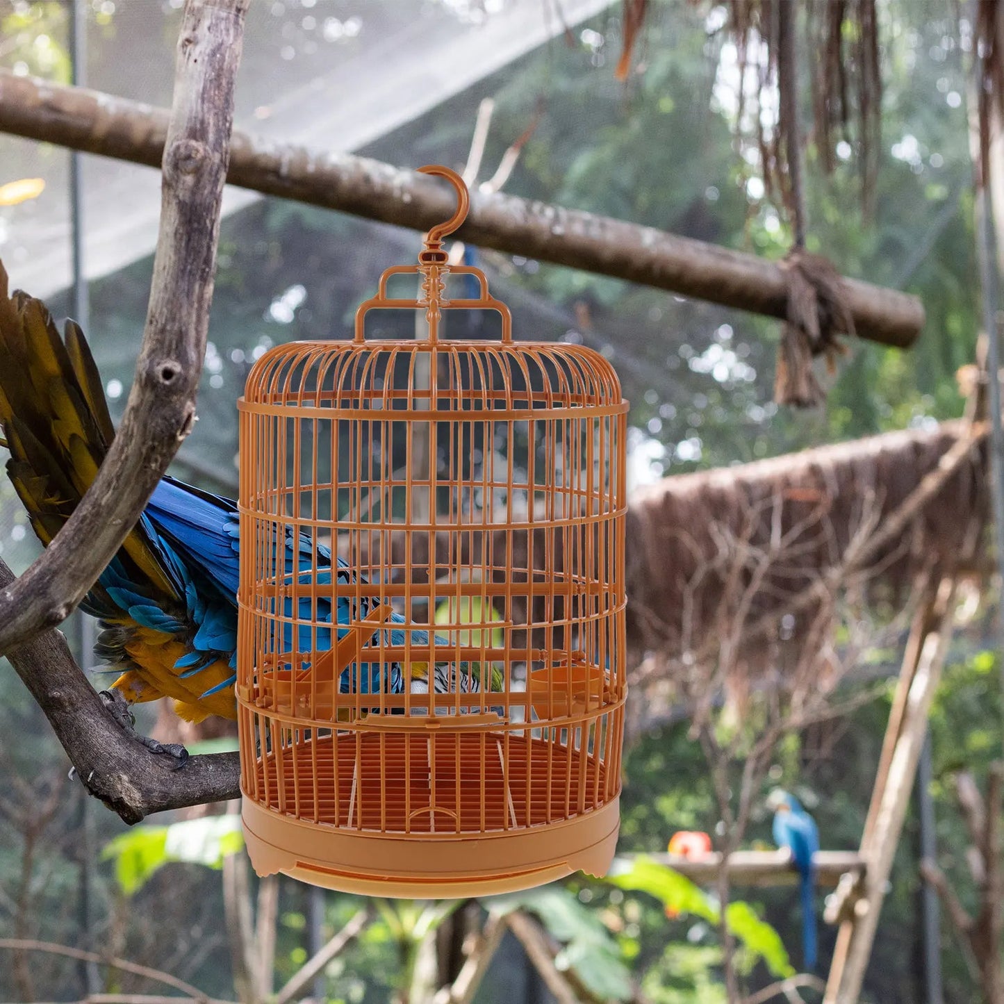 Round Plastic Bird Cage - Love Bird Cages
