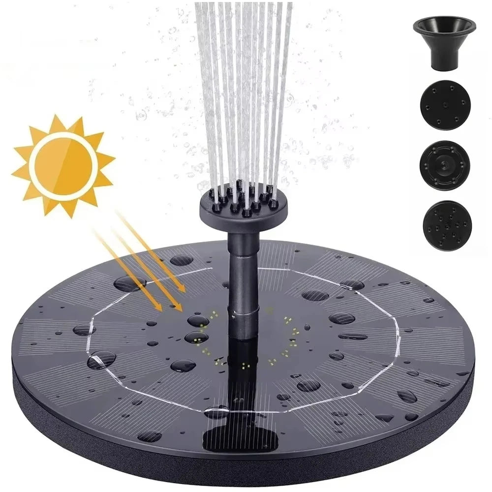 Solar Panel Fountain Pump Bird Bath - Love Bird Cages