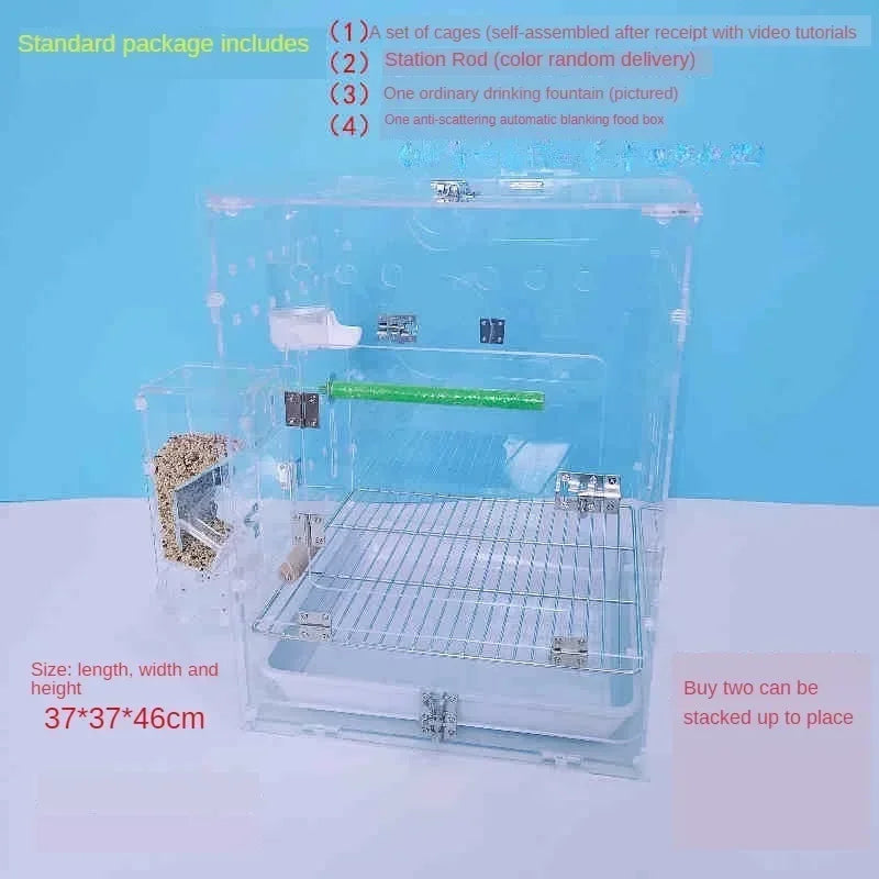 Transparency Acrylic Bird Cage - Love Bird Cages