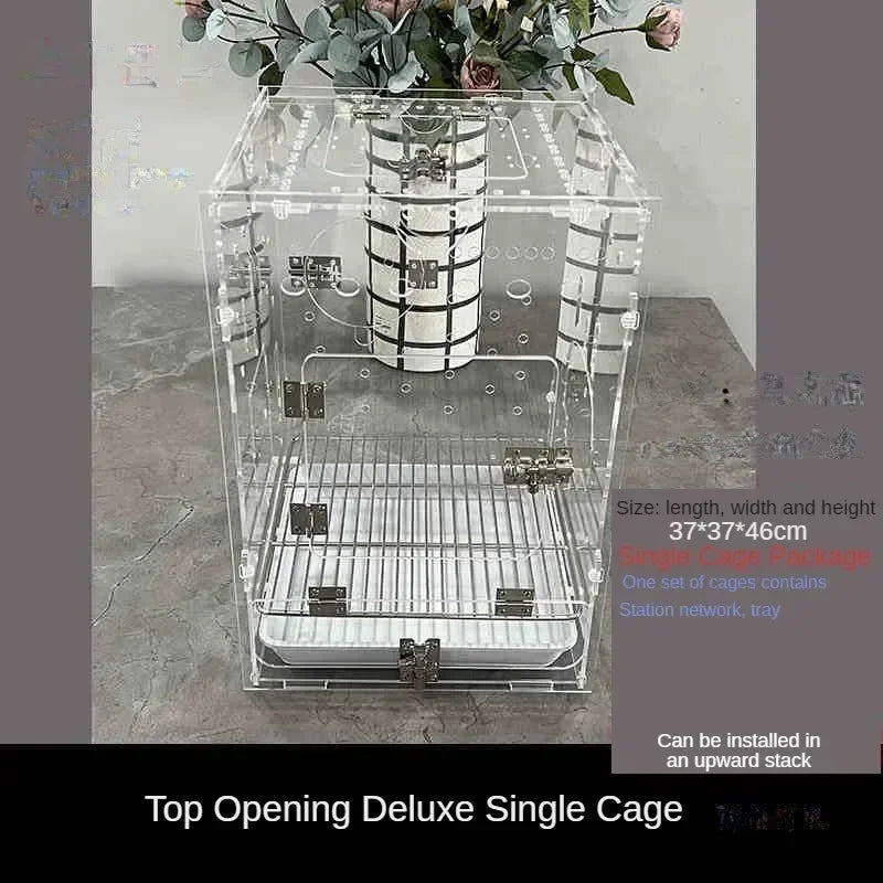 Transparency Acrylic Bird Cage - Love Bird Cages