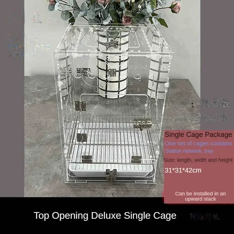 Transparency Acrylic Bird Cage - Love Bird Cages