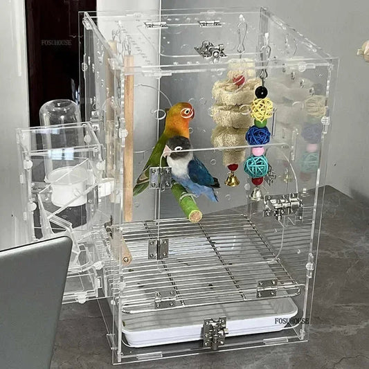 Transparency Acrylic Bird Cage - Love Bird Cages