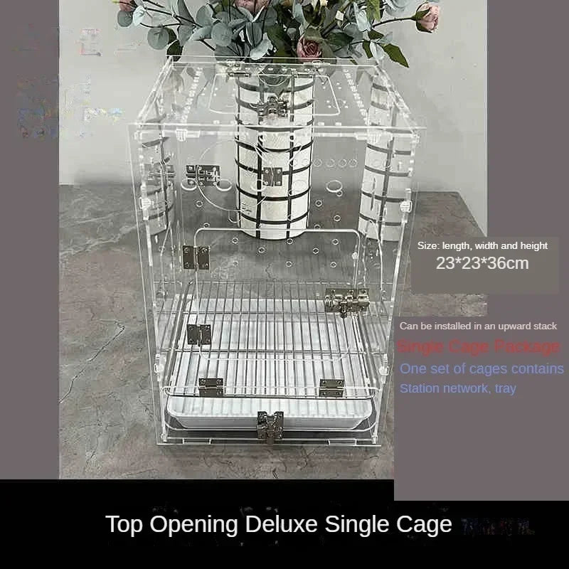 Transparency Acrylic Bird Cage - Love Bird Cages