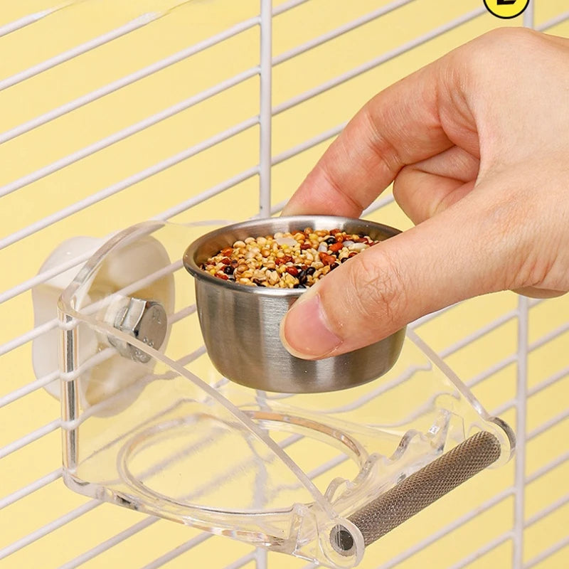 Transparent Bird Feeder - Love Bird Cages