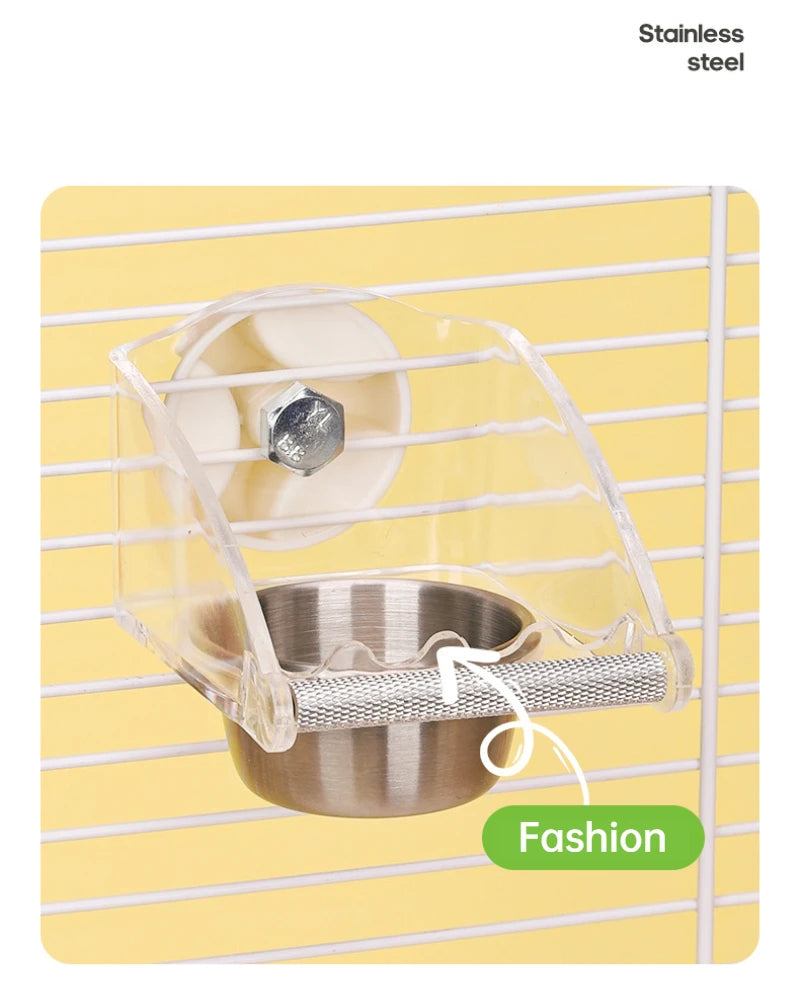 Transparent Bird Feeder - Love Bird Cages