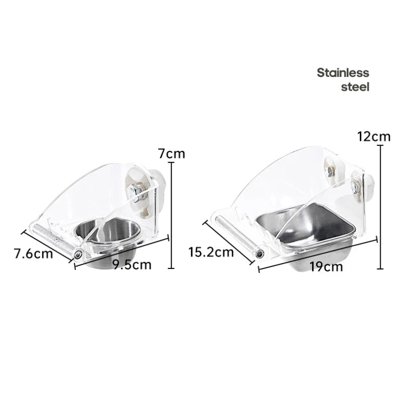 Transparent Bird Feeder - Love Bird Cages