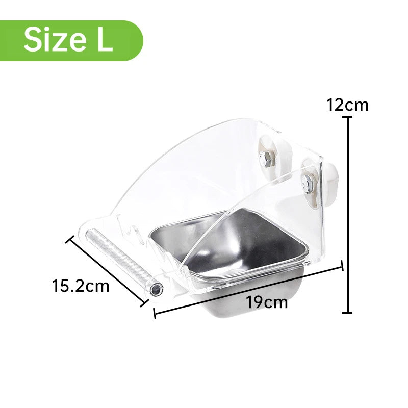 Transparent Bird Feeder - Love Bird Cages
