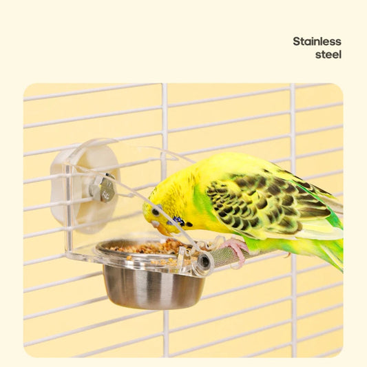 Transparent Bird Feeder - Love Bird Cages