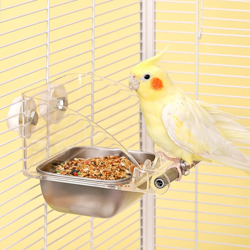 Transparent Bird Feeder - Love Bird Cages