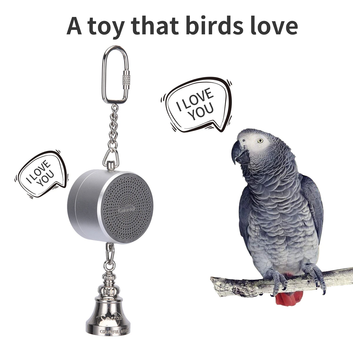 Electronic Voice Chewing Tearing Bell - Love Bird Cages