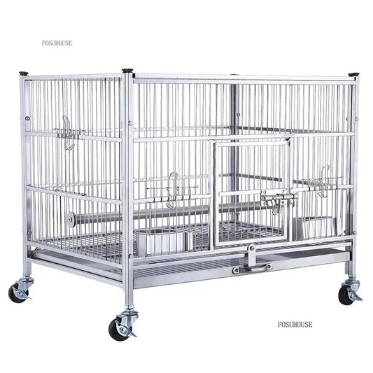 Large Capacity Stainless Steel Bird Cage - Love Bird Cages