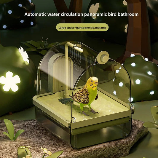 Parrot Transparent Bath Basin - Love Bird Cages