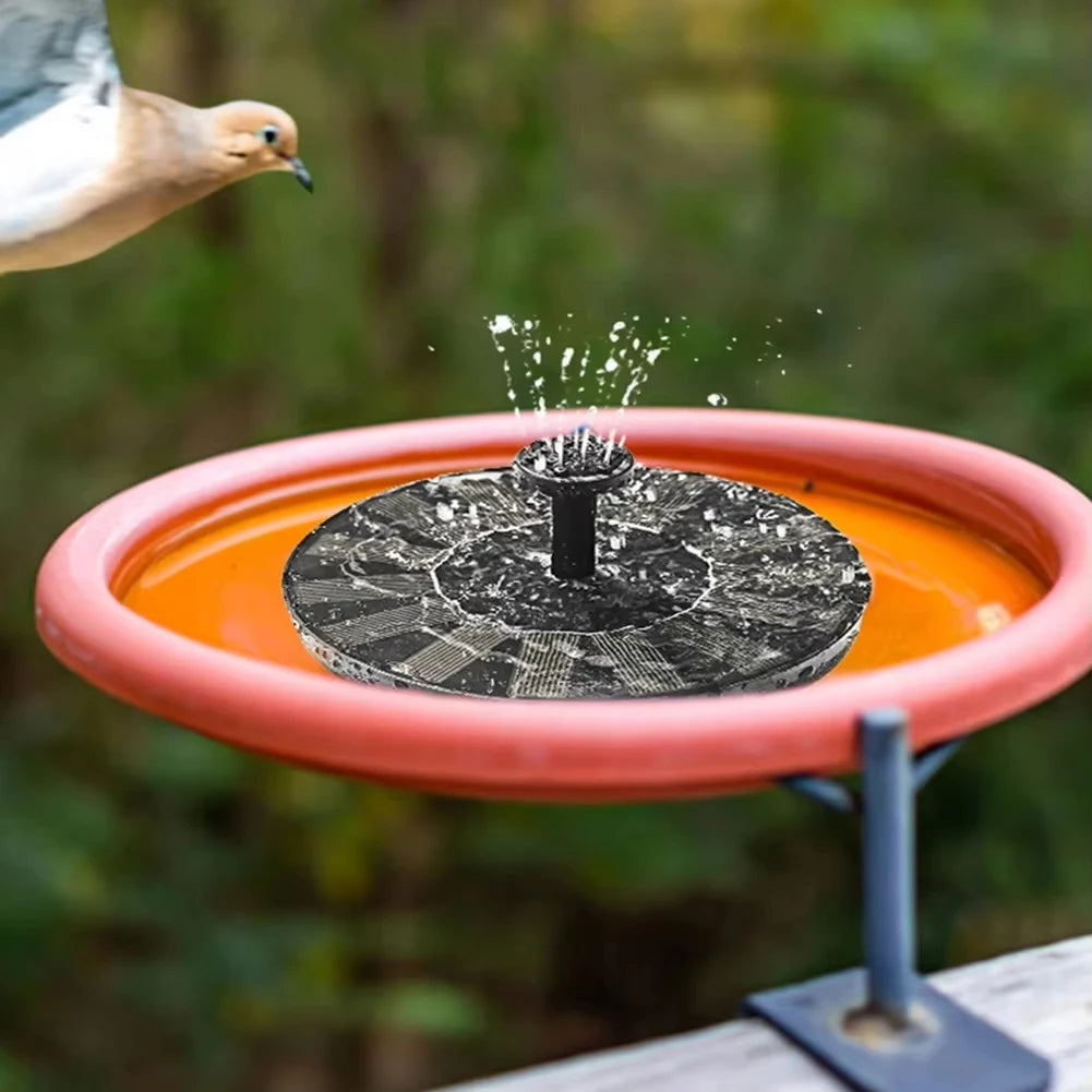Solar Panel  Fountain Pump Bird Bath - Love Bird Cages