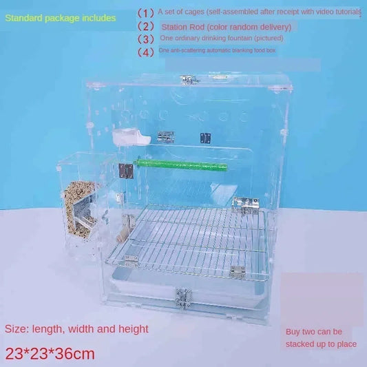 Transparency Acrylic Bird Cage - Love Bird Cages