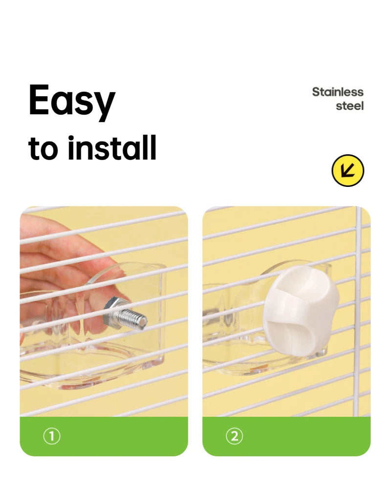 Transparent Bird Feeder - Love Bird Cages