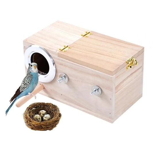Wooden Breeding Box - Love Bird Cages